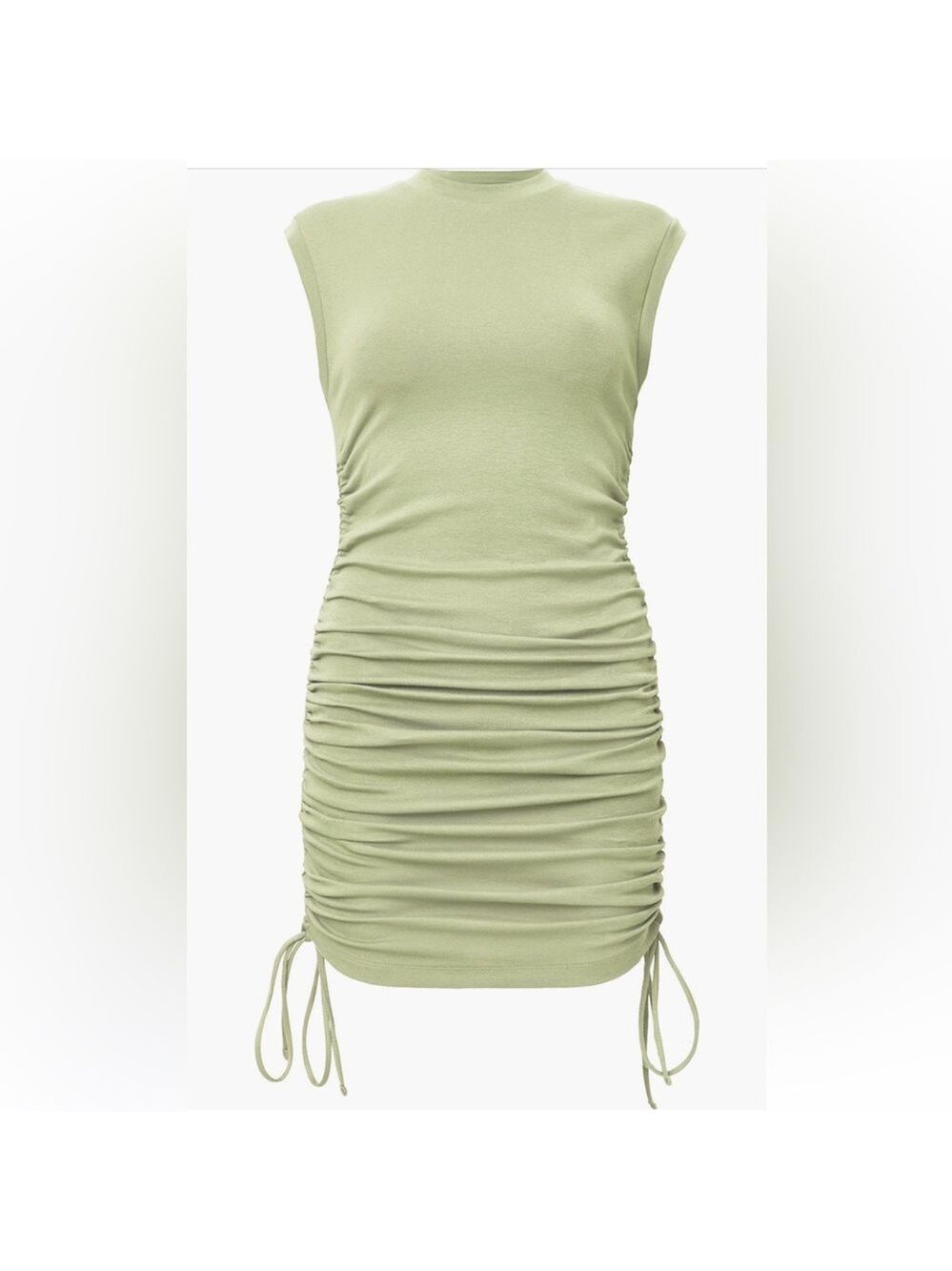All Saints Ruched Side-Tie Mini Dress | 8 | NWT - Picture 5 of 7